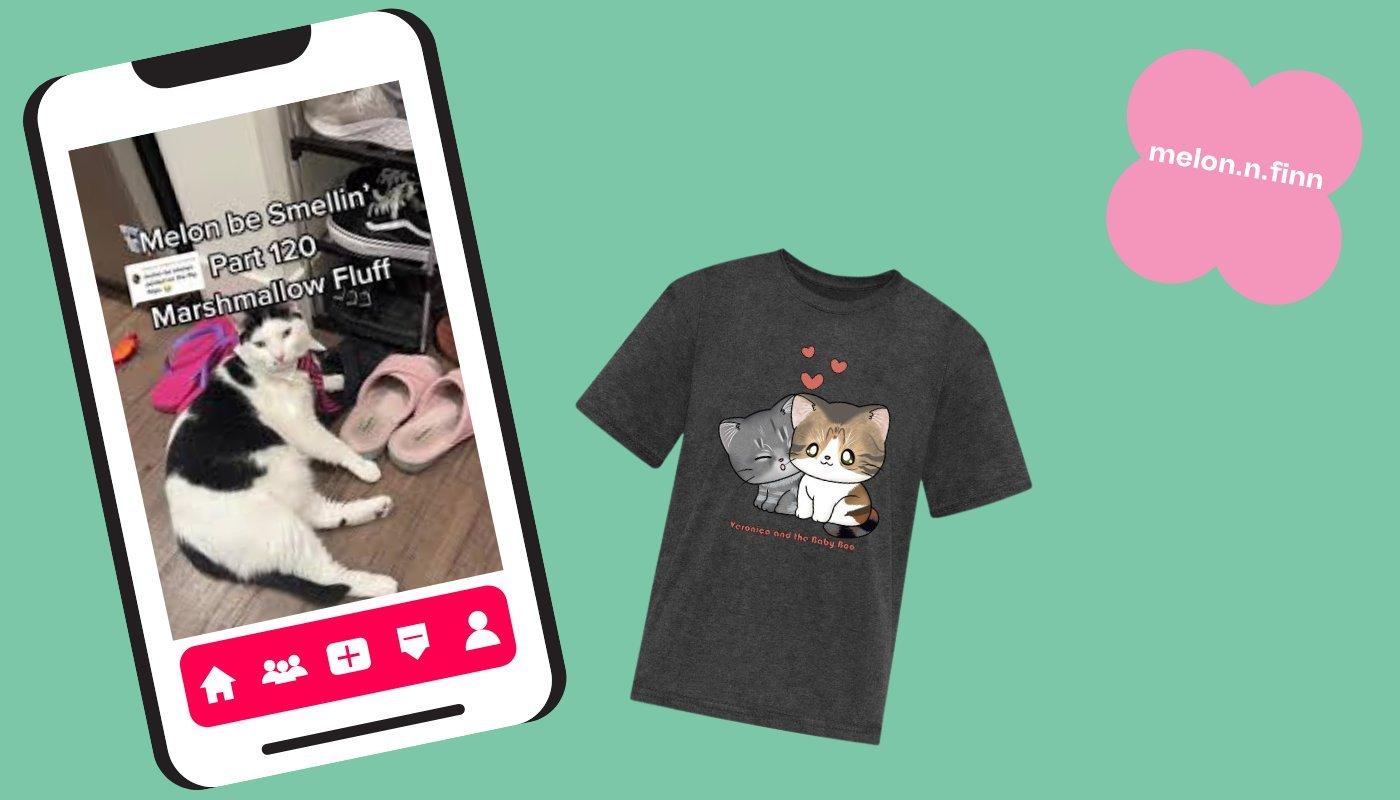 tiktok creator video and t-shirt example
